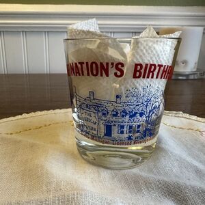 VINTAGE Bicentennial 1976 Michigan Licensed Beverage Assoc. Drinking Glass
